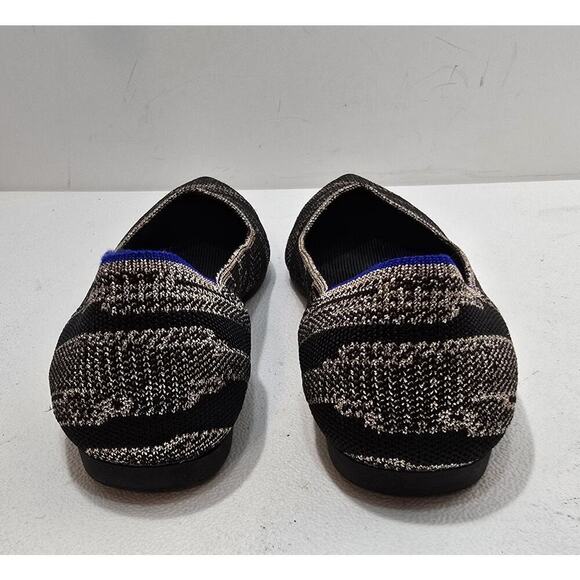 Rothy's Golden Shimmer Points Flats Black Gold Womens Size 6.5 Metallic Classic - Picture 6 of 8